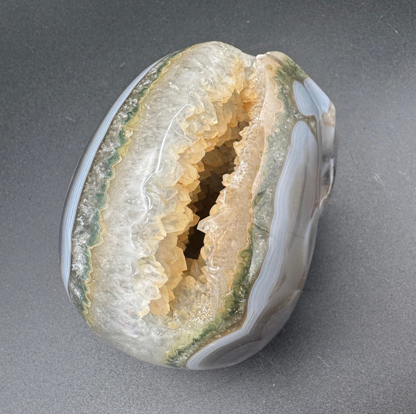 Moss Agate Crystal Skull