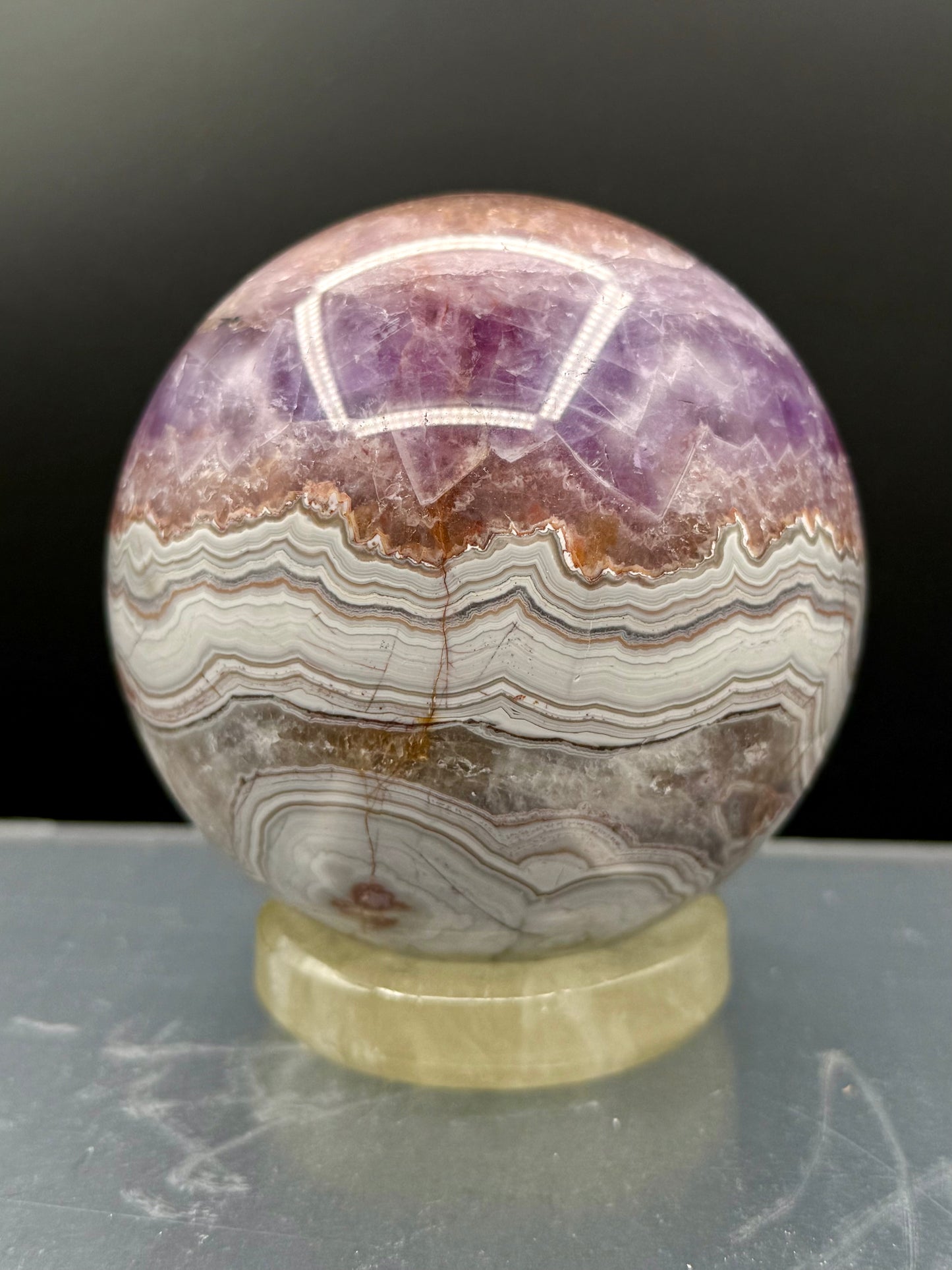 Amethyst Mexican Lace Agate Sphere