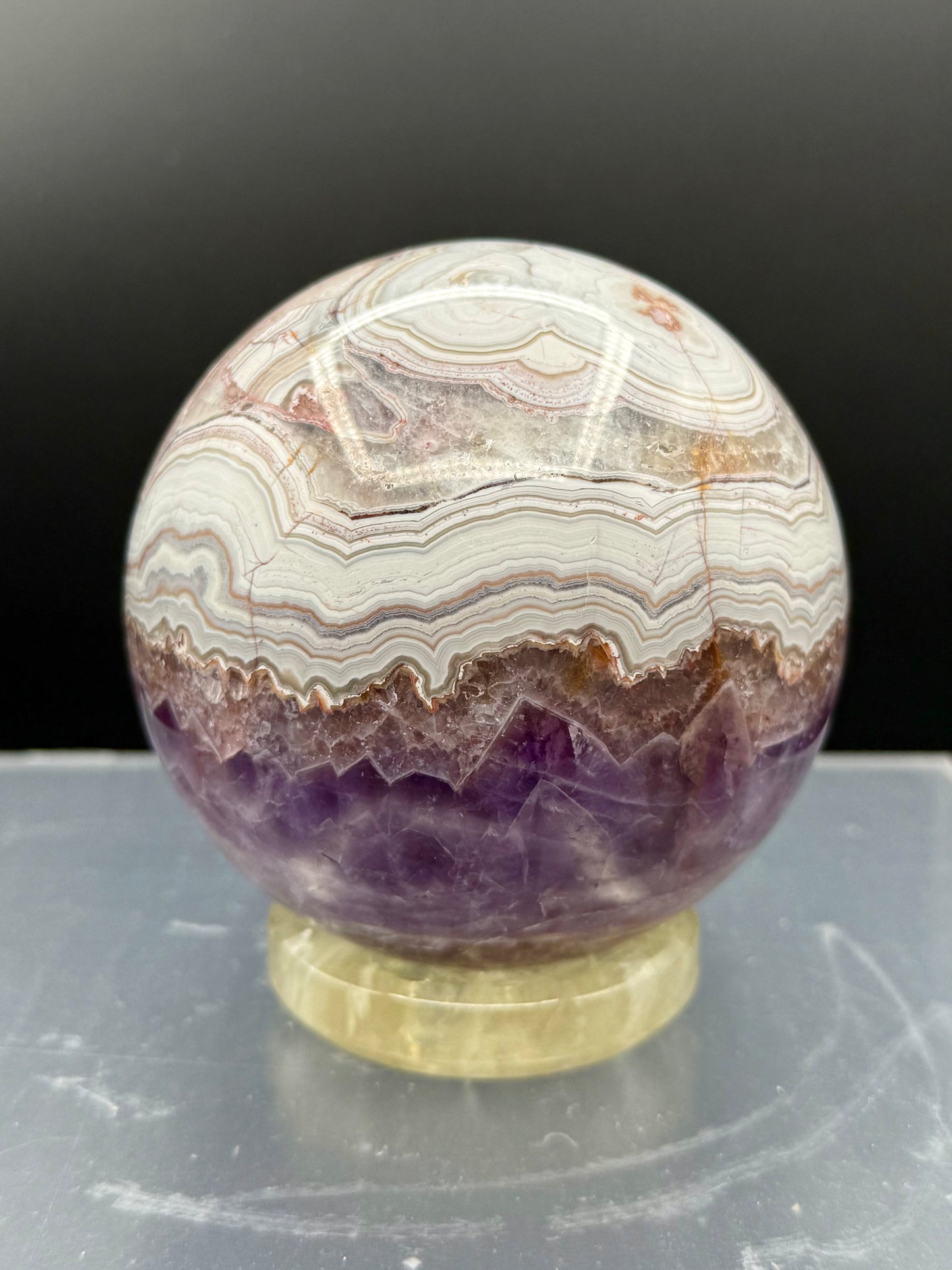 Amethyst Mexican Lace Agate Sphere